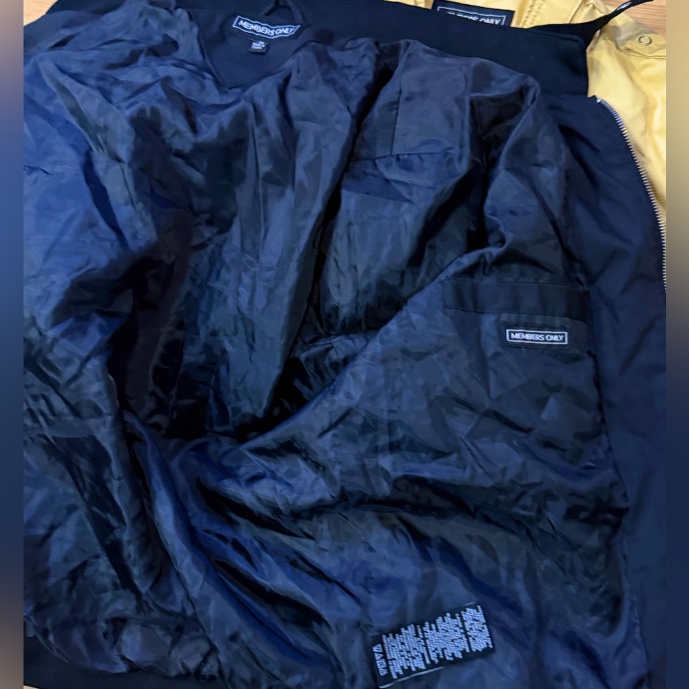 Members Only Navy Bomber Jacket with Ribbed Trim - Picture 6 of 6